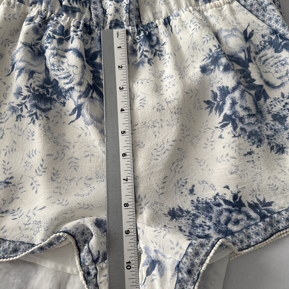 Joie Womens L Boho 100% Silk Blue Floral Sheer Lined Halter Romper Beach Cottage - Picture 9 of 12